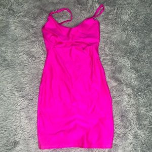 Hot Pink Fashion Nova Bodycon Dress